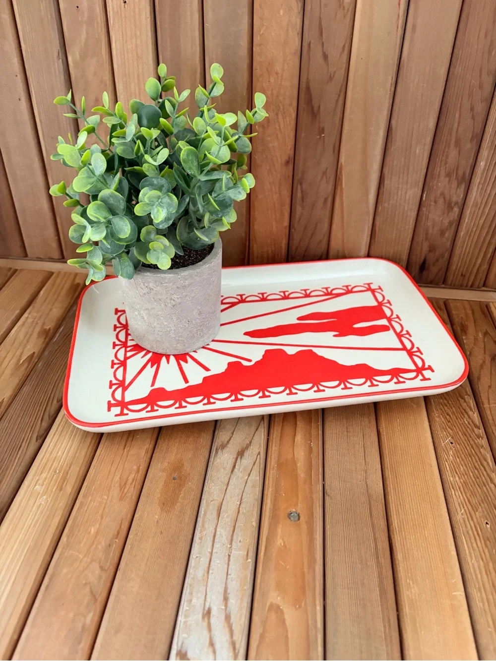 Latino Heritage Month Ceramic Serving Tray, Desert Sun Snack Platter by Target